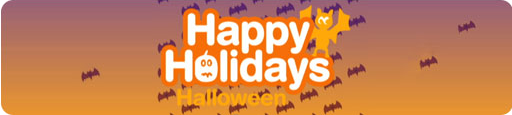 Banner Happy Holidays Halloween
