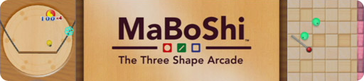 Banner MaBoShi The Three Shape Arcade