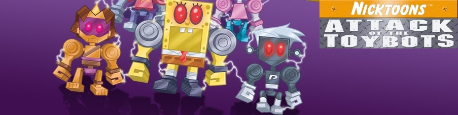 Banner SpongeBob en zijn Vrienden Aanval van de Speelgoedrobots