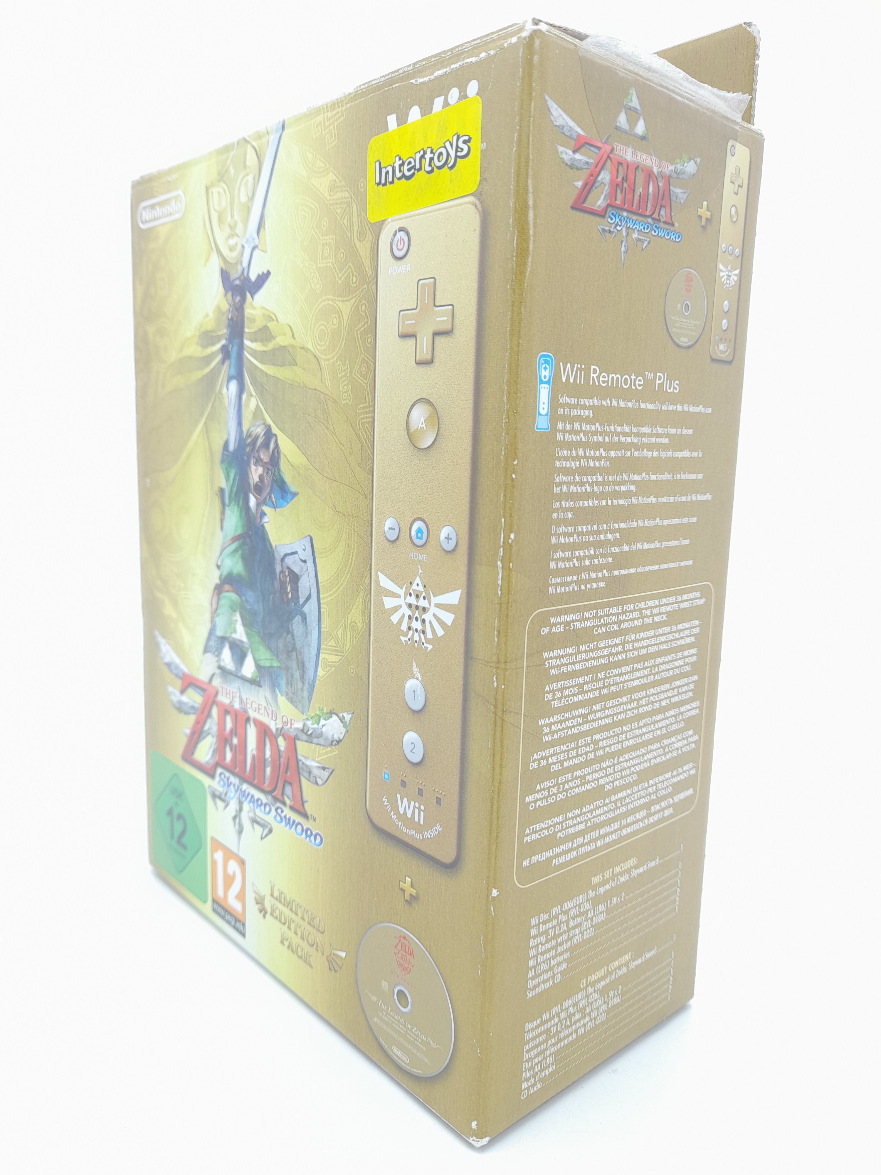 Foto van The Legend of Zelda: Skyward Sword & Muziek CD & Wii-afstandsbediening Plus Goud in Doos