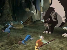 Review Avatar: De Legende van Aang: Aang en zijn team tegen een van de eindbazen.