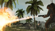 Review Call of Duty: World at War: De vlammenwerper is speelbaar in de single- én multiplayer.