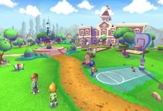 Review EA Playground: Dit is het mooie schoolplein waar alle spelletjes plaats vinden.