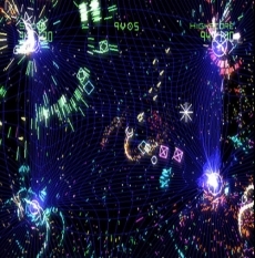 Review Geometry Wars: Galaxies: Zie hier een screenshot van het spel in beeld.