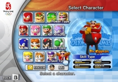 Review Mario & Sonic op de Olympische Spelen: Kies een van de bekende 16 personages, met ieder hun eigen vaardigheden.