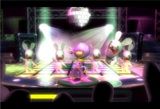 Review Rayman Raving Rabbids: Veel minigames zijn erg leuk, zoals bijvoorbeeld deze dance-minigame.