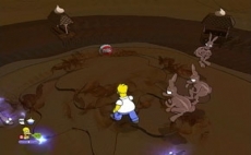 Review The Simpsons Game: Het spel begint met een droomwereld van chocola waarin de controls worden uitgelegd.