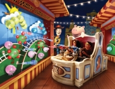 Review Toy Story Mania!: De actie is wel gelijk aan de attractie.