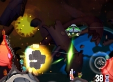 Review Worms: A Space Oddity: Val aan met ufoâ€™s