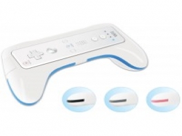 De BigBen Wii Remote Grip is met verschillende kleuren randjes beschikbaar.