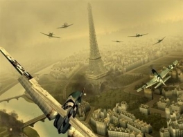Luchtgevecht boven Parijs.