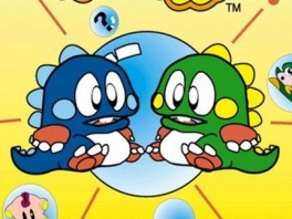 Speel als Bub en Bob, de welbekende hoofdpersonen van de Bubble Bobble-games.