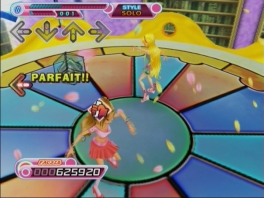 Een combinatie van "<a href = https://www.mariowii.nl/wii_zoeken.php?search=dance%20dance%20revolution>Dance Dance Revolution</a>" en "Winx"; dansen met feeën?