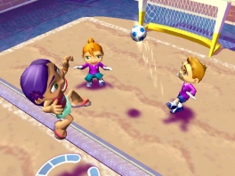 Ook een leuke minigame is de beach volleybal.