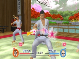 Het spel bevat leuke thema’s, zoals dit Japanse kung fu-thema!