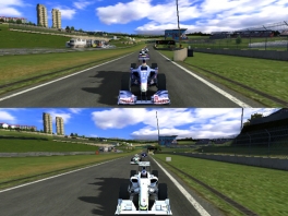 Omdat er ook een splitscreen modus aanwezig is kan je kijken wie de beste racer is!