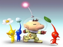 Captain Olimar ontdekt na zijn noodlanding vreemde wezens die hij Pikmin noemt.