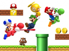 Tegenwoordig kan <a href = https://www.mario64.nl/Nintendo64_Yoshis_Story.htm>Yoshi</a> niet meer ontbreken in Super Mario Bros.!