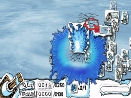 Een level uit één van de drie campaigns, Winter Assault.
