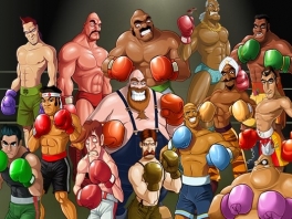 De grappige cartoon boksers van Punch-Out!! Disco Kid (blauwe broek) is nieuw!