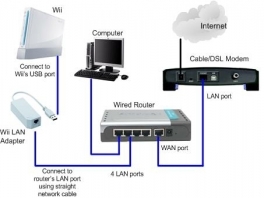 ...Ja... Of je doet hem in de USB poort, en doet de LAN-kabel erin.